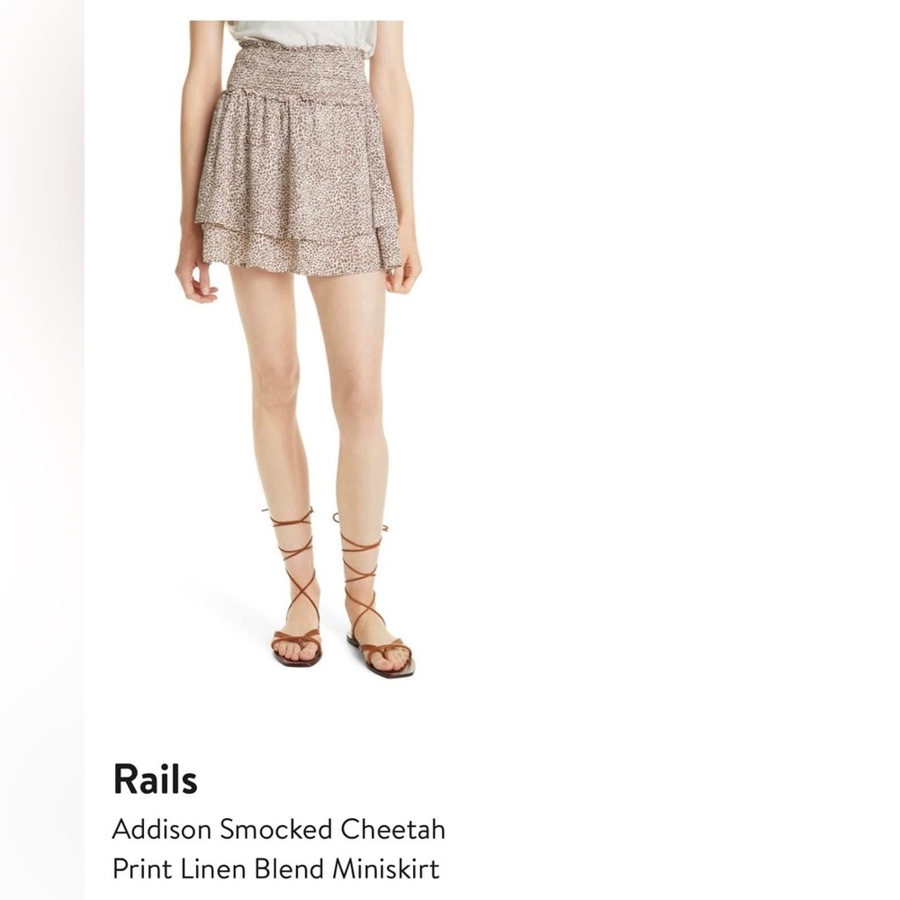 Rails linen skirt